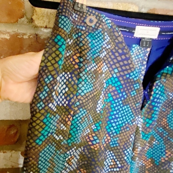 Anthropologie Essential Culottes snakeskin wide leg pants size 2 - Picture 5 of 12